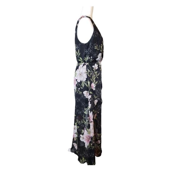 Guess V-neck Sleeveless Floral Chiffon Maxi Size Medium - Picture 5 of 9